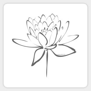 Smoke Lotus Calligraphy Sticker